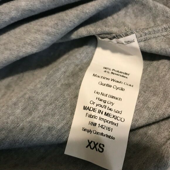 LuLaRoe Womens Top Size XXS Randy Baseball Tee Gray Green Orange Purple Paisley - Picture 6 of 6